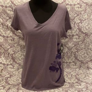 NWT Lucky Brand Floral Print Purple T-shirt